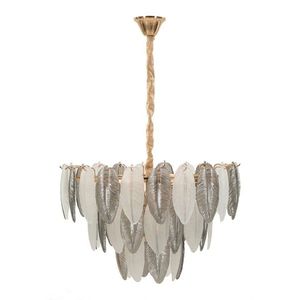 Lustra Leafy, Mauro Ferretti, 9 x E14, 20W, 60x40 cm, sticla/fier, multicolor imagine