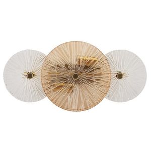 Aplica de perete Osaka, Mauro Ferretti, 2 x E14, 20W, 42x8x20 cm, fier/sticla, auriu/maro/transparent imagine