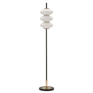 Lampadar Vintage, Mauro Ferretti, 3 x E14, 40W, 30x168 cm, fier/sticla, auriu/negru/alb imagine