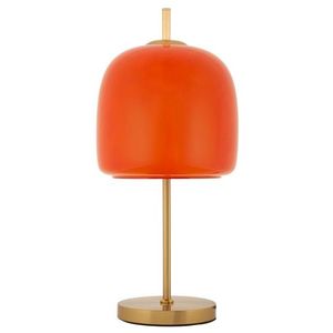 Lampa de masa Oldy, Mauro Ferretti, 1 x E27, 40W, 30x53 cm, fier/sticla, auriu/portocaliu imagine