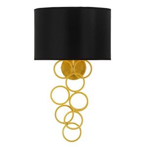 Aplica de perete Rich, Mauro Ferretti, 1 x E27, 20W, 30x20x50 cm, fier, auriu/negru imagine