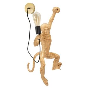 Aplica de perete Monkey, Mauro Ferretti, 1 x E27, 20W, 32x32x64 cm, polirasina, auriu imagine