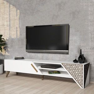 Comoda TV, Hommy Craft, Beril 2, 180x37x40 cm, PAL, Alb imagine