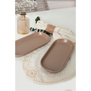 Set platouri servire, Keramika, 275KRM1888, Ceramica , Nu absoarbe apa, Grej imagine
