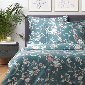 Lenjerie de pat King Size, Grelio, Homla, 3 piese, 200x220 cm, bumbac satinat, multicolor imagine