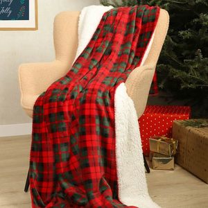 Patura Tartan, Homla, 150x200 cm, poliester, rosu/verde imagine