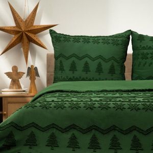 Lenjerie de pat King Size, Mariah, Homla, 3 piese, 200x220 cm, microfibra din poliester, verde imagine