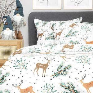 Lenjerie de pat King Size, Landskab, Homla, 3 piese, 200x220 cm, microfibra din poliester, multicolor imagine