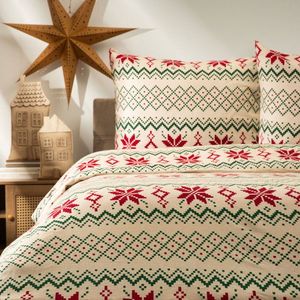 Lenjerie de pat pentru o persoana Wintey, Homla, 2 piese, 140x200 cm, bumbac, multicolor imagine