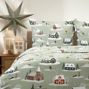 Lenjerie de pat dubla Frolic, Homla, 3 piese, 160x200 cm, bumbac, multicolor imagine