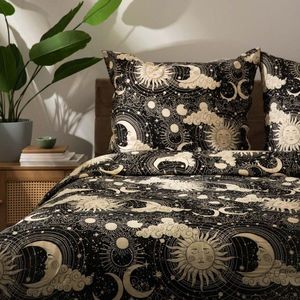 Lenjerie de pat dubla Edora, Homla, 3 piese, 160x200 cm, bumbac, multicolor imagine