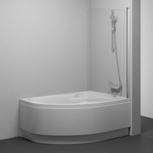 Paravan cada asimetrica Ravak Rosa R 160/170 CVSK1 un element mobil profil aluminiu orientare dreapta imagine