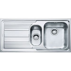 Chiuveta bucatarie Franke Logica Line LLL 651 cu 2 cuve si picurator stanga 1000x500mm inox dekor imagine