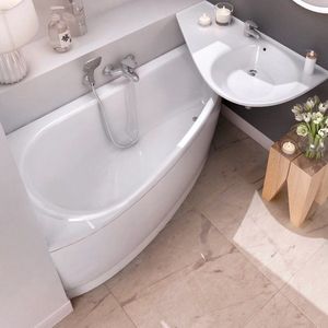 Cada baie asimetrica Ravak Avocado 160 L 160x75cm orientare stanga acril snowwhite imagine