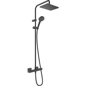 Coloana de dus Hansgrohe Vernis Shape 230 1 jet cu baterie termostatata negru mat EXPUS imagine