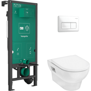 Set complet vas wc Hansgrohe GladeLake S cu capac rezervor incastrat iFrame si clapeta iFrame Original Q imagine
