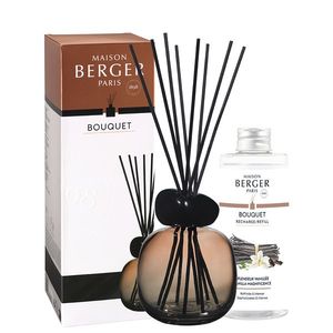Difuzor parfum camera Maison Berger Mineral Nude-Noir cu parfum Splendeur Vanillee 180ml imagine