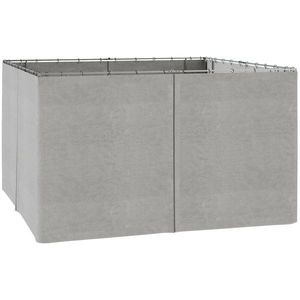 Outsunny 4 pereti laterali pentru pavilion de gradina tonela rigida 300 x 400 cm protejeaza impotriva ploii vantului soarelui gri | Aosom Romania imagine
