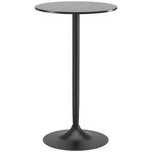 HOMCOM Masa de bar rotunda masa de bistro inaltata masa de bucatarie stil contemporan blat vopsit si cadru din otel | Aosom Romania imagine