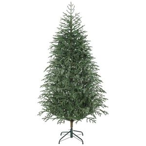 HOMCOM Brad Plin de Crăciun de 6 ft cu Vârfuri Dense Realiste, Montaj Ușor - Verde | Aosom Romania imagine