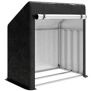 Outsunny Suport de Lemne de Exterior din Oțel cu Acoperire Impermeabilă 100x60x110 cm | Aosom Romania imagine