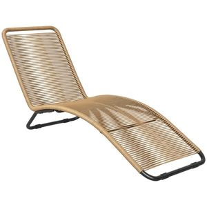 Outsunny Șezlong în Formă de S cu Șezut Împletit din Frânghie de Ratan și Spătar Înalt, 176x58x82 cm, Bej | Aosom Romania imagine