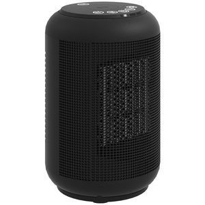 HOMCOM Încălzitor electric cu 3 moduri și temporizator 24h, 14x14x21.5 cm, Negru | Aosom Romania imagine