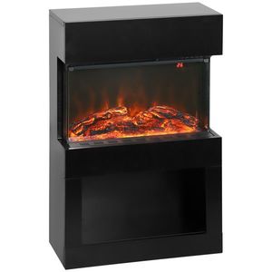 HOMCOM Șemineu electric cu efect de flacără colorată, 1000W/2000W și telecomandă | Aosom Romania imagine