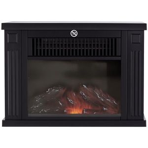 HOMCOM Șemineu electric sobă Stil Contemporan Termostat 600-1200 W Alb | Aosom Romania imagine