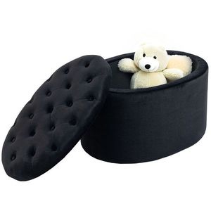 HOMCOM Banc de depozitare captusit cu spatiu de depozitare pentru hol dormitor sufragerie 71 x 52 x 42 cm negru | Aosom Romania imagine