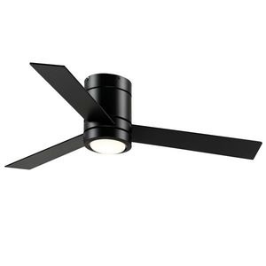 HOMCOM Ventilator de tavan 2 în 1 cu lumina LED 3 viteze silentios - telecomandă - diametru 112 cm, negru | Aosom Romania imagine