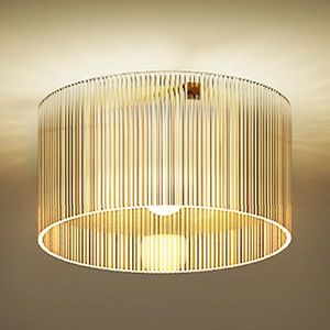 HOMCOM Plafonier LED 40W cu bază E27 modern pentru sufragerie, hol, sufragerie, bucătărie, transparent | Aosom Romania imagine