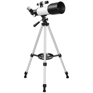 Outsunny Telescop Astronomic 70mm cu 2 Lentile Oculare și Adaptor pentru Smartphone, 80x80x135 cm, Alb și Negru | Aosom Romania imagine