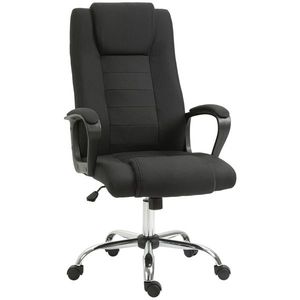 Vinsetto Scaun de Birou Ergonomic, Basculant și Captusit cu Înălțime Reglabilă, 62x76x110-119 cm, Negru | Aosom Romania imagine