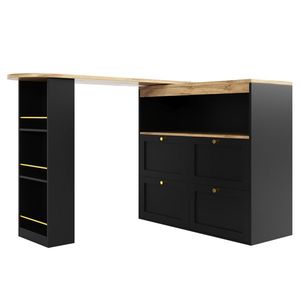 Masă de bar rotativă la 360°, Negru | Aosom Romania imagine