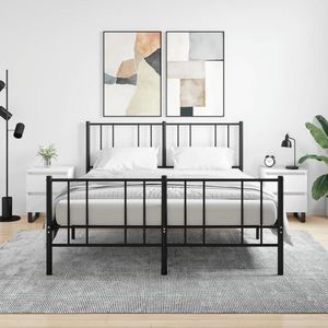 vidaXL Noptiere, 2 buc., alb, 40x35x50 cm, lemn compozit imagine