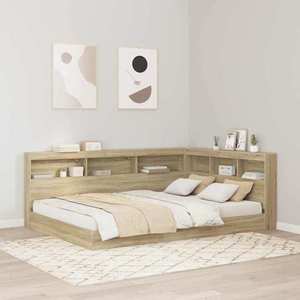 vidaXL Pat bibliotecă Stejar sonoma 140 x 200 cm Lemn compozit imagine