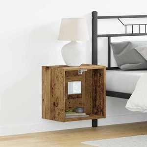 vidaXL Raft suspendat cu raft Maro 40 x 28.5 x 40 cm Lemn compozit imagine