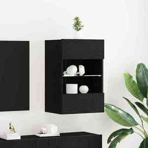 vidaXL Set comodă TV 2 pcs Negru 40 x 30 x 60, 5 cm Lemn compozit imagine
