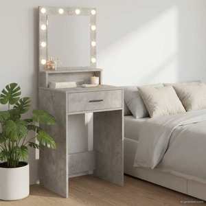 vidaXL Masă de Toaletă Gri beton 50 x 41 x 135 cm Lemn compozit imagine