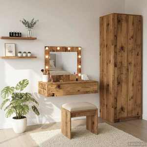 vidaXL Masă de Machiaj cu sertar Maro 83 x 40 x 70 cm Lemn compozit imagine