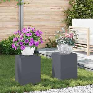 vidaXL Suport pentru plante 2 pcs Antracit 24 x 24 x 35 cm Oțel imagine