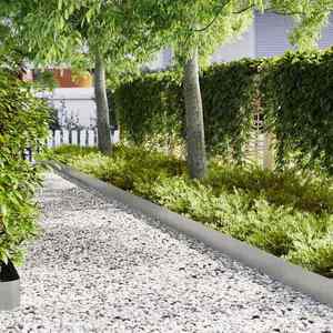 vidaXL Margine pentru gazon 30 pcs Argintiu 100 x 0.05 x 20 cm imagine