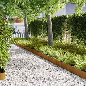 vidaXL Margine pentru gazon 20 pcs Maro 100 x 0.05 x 20 cm imagine