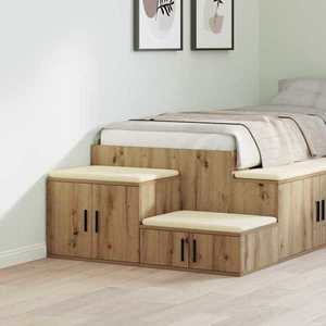 vidaXL Dulap de depozitare stejar artizanal 127 x 41 x 40 cm imagine