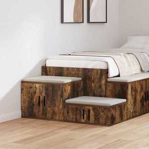 vidaXL Dulap de depozitare Stejar afumat 118 x 41 x 40 cm imagine