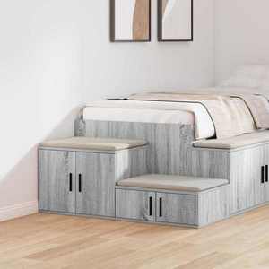 vidaXL Dulap de depozitare sonoma gri 103 x 41 x 40 cm Lemn compozit imagine