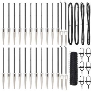 vidaXL Îngrădire cu stâlpi Gri 1 x 50 m otel acoperit cu PVC imagine