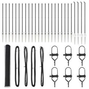 vidaXL Îngrădire cu stâlpi Gri 1.2 x 50 m otel acoperit cu PVC imagine