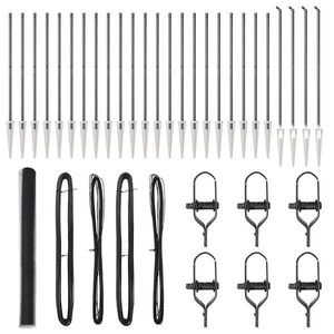 vidaXL Îngrădire cu stâlpi Gri 1.6 x 50 m otel acoperit cu PVC imagine